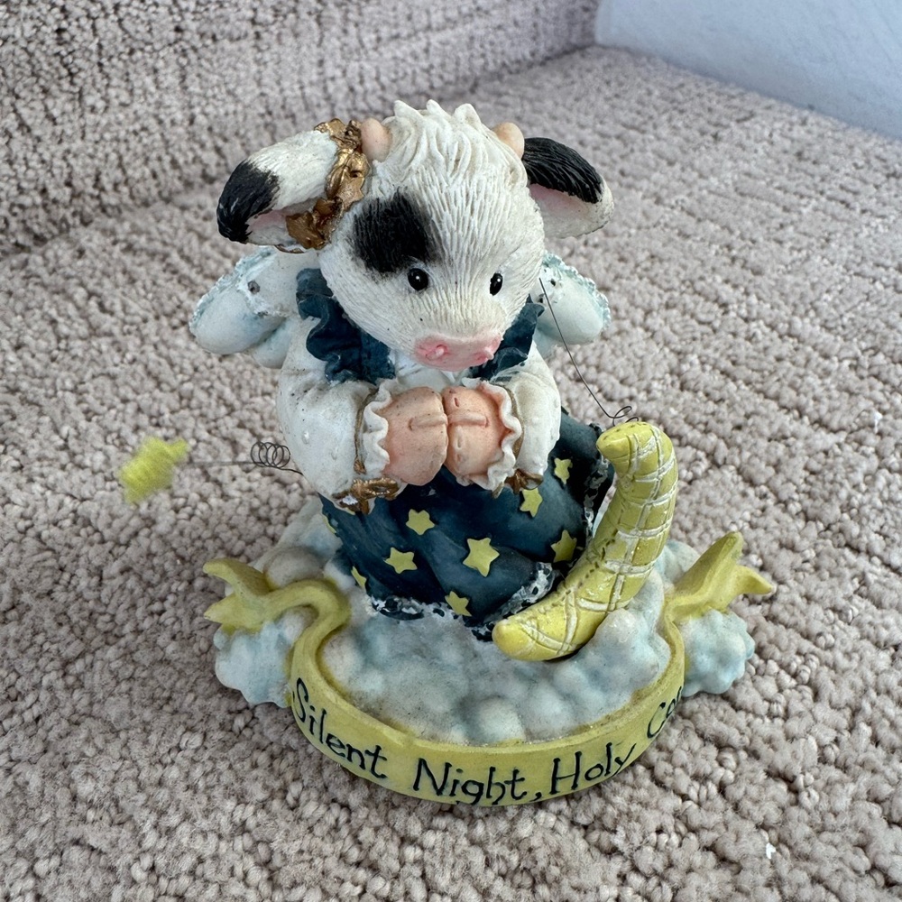 Enesco Mary's Moo Moos 1997 Silent Night Holy Cow Figurine